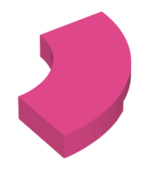 LEGO - Tegel, ronde hoek 2 x 2 macaroni - Dark Pink | N - Thumbnail