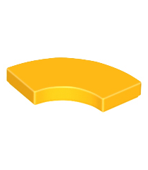 LEGO - Tegel, ronde hoek 2 x 2 macaroni - Bright Light Orange | N - Thumbnail