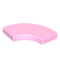 LEGO - Tegel, ronde hoek 2 x 2 macaroni - Bright Pink | N - Thumbnail