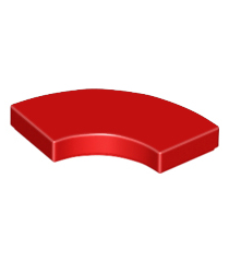 LEGO - Tegel, ronde hoek 2 x 2 macaroni - Red | N - Thumbnail