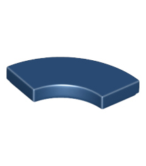 LEGO - Tegel, ronde hoek 2 x 2 macaroni - Dark Blue | N - Thumbnail