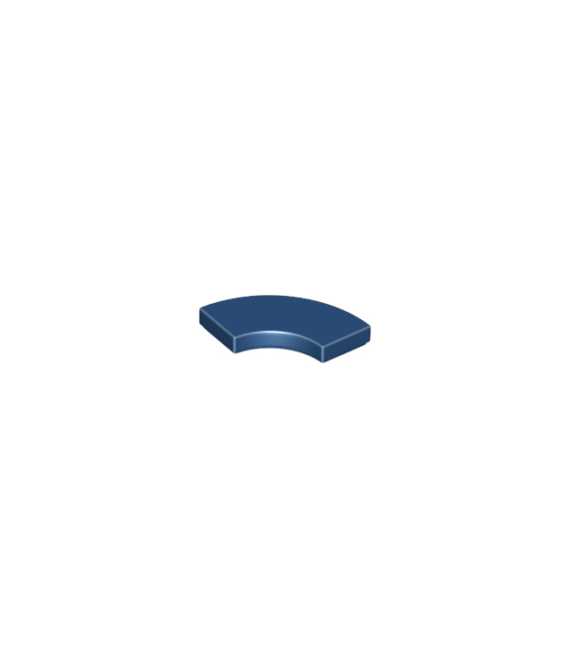 LEGO - Tegel, ronde hoek 2 x 2 macaroni - Dark Blue | N