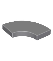 LEGO - Tegel, ronde hoek 2 x 2 macaroni - Dark Bluish Gray | N - Thumbnail