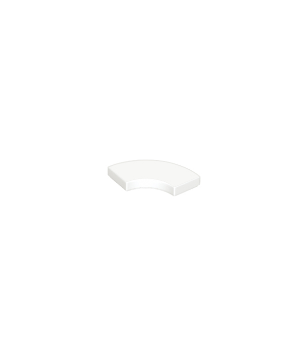 LEGO - Tegel, ronde hoek 2 x 2 macaroni - White | N