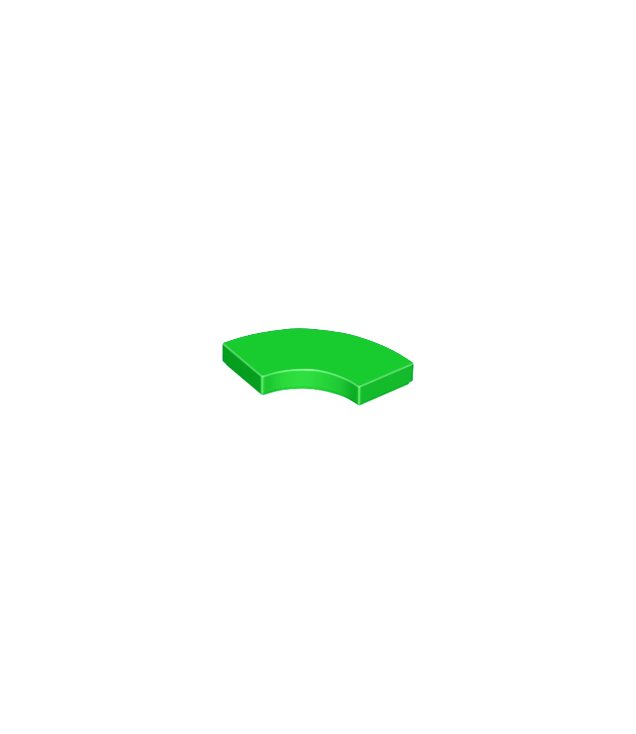 LEGO - Tegel, ronde hoek 2 x 2 macaroni - Bright Green | N