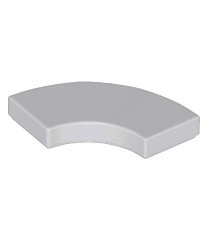 LEGO - Tegel, ronde hoek 2 x 2 macaroni - Light Bluish Gray | N - Thumbnail