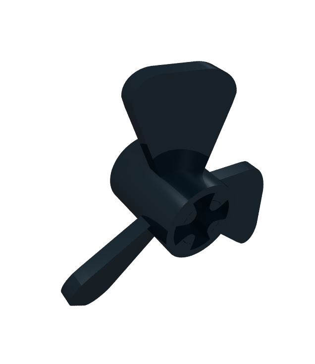 LEGO - Propeller 3-bladig Ø3 met as-gat - Black | N