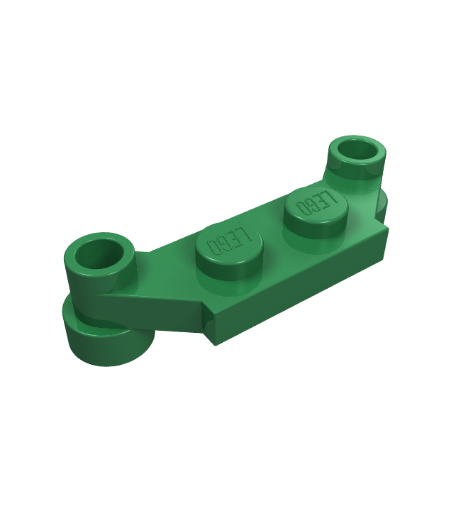 LEGO - Plaat, gemodificeerd 1 x 4 versprongen - Green | N