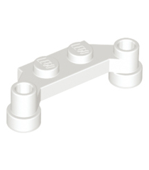 LEGO - Plaat, gemodificeerd 1 x 4 versprongen - White | N - Thumbnail