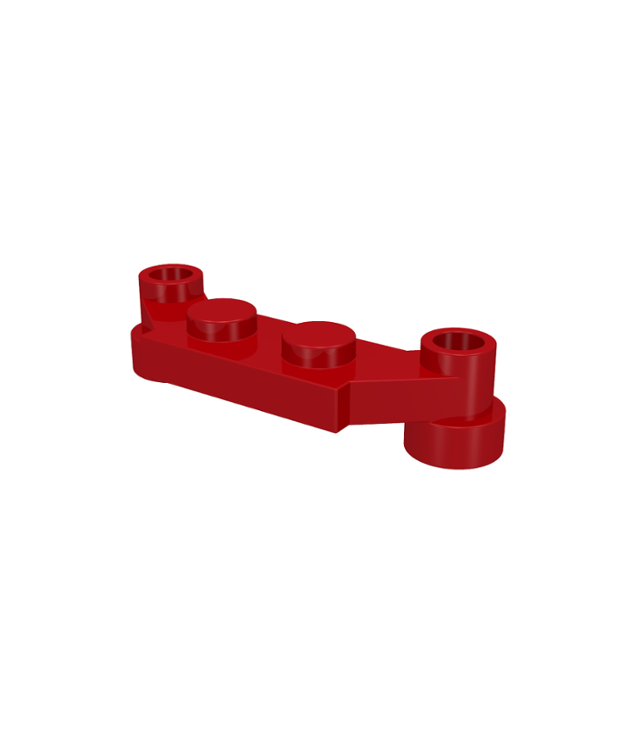 LEGO - Plaat, gemodificeerd 1 x 4 versprongen - Red | N