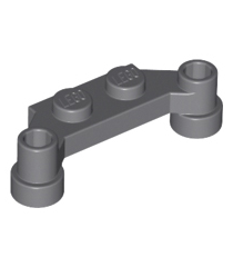 LEGO - Plaat, gemodificeerd 1 x 4 versprongen - Dark Bluish Gray | N - Thumbnail
