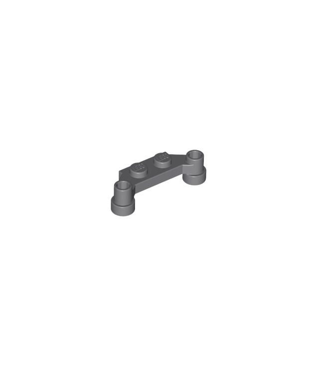 LEGO - Plaat, gemodificeerd 1 x 4 versprongen - Dark Bluish Gray | N
