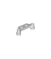 LEGO - Plaat, gemodificeerd 1 x 4 versprongen - Light Bluish Gray | N - Thumbnail
