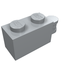 LEGO - Steen, gemodificeerd 1 x 2 met staaf-handgreep aan uiteinde – staaf gelijk met rand - Light Bluish Gray | N - Thumbnail