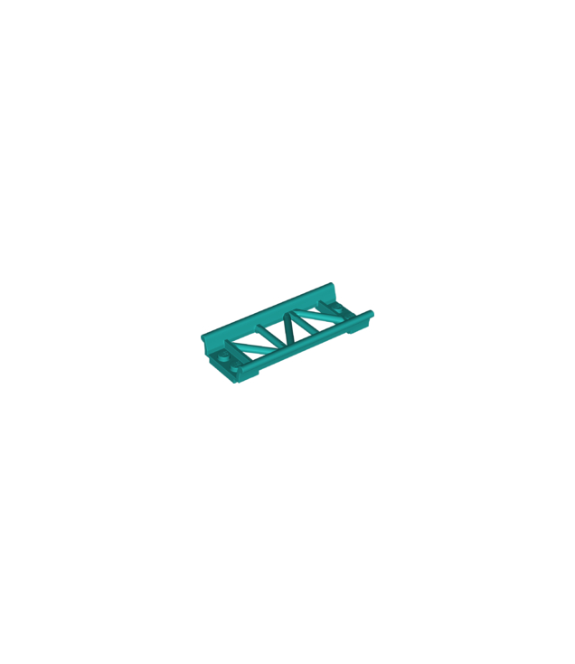 LEGO - Trein-/achtbaanrail recht 8L - Dark Turquoise | N