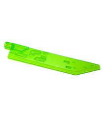 LEGO - Propeller 1-blad 14L met as-gat (zwaardblad) - Trans-Bright Green | N - Thumbnail