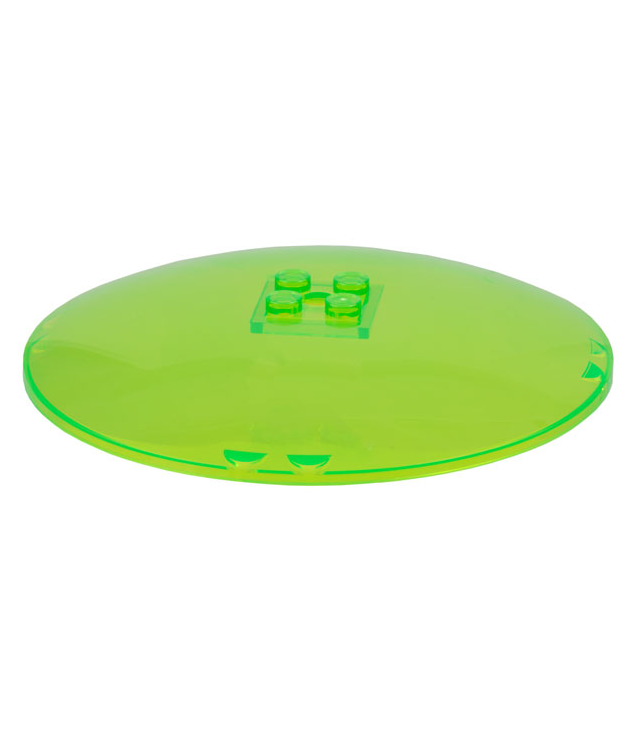 LEGO - Schotel 10 x 10 omgekeerd (radar) met vaste nop - Trans-Bright Green | N
