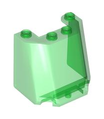 LEGO - Voorruit 3 x 4 x 3 - Trans-Green | N - Thumbnail