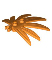LEGO - Plantbladeren 6 x 5 zwaardblad met open O-clip dik - Orange | N - Thumbnail