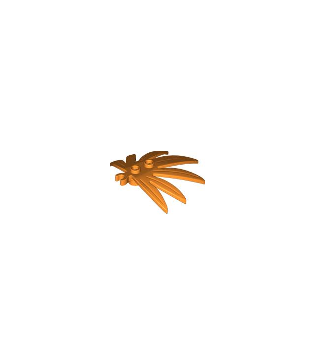 LEGO - Plantbladeren 6 x 5 zwaardblad met open O-clip dik - Orange | N