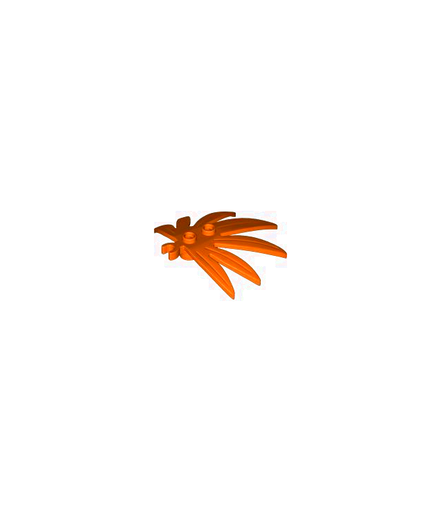 LEGO - Plantbladeren 6 x 5 zwaardblad met open O-clip dik - Reddish Orange | N