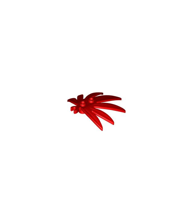 LEGO - Plantbladeren 6 x 5 zwaardblad met open O-clip dik - Red | N