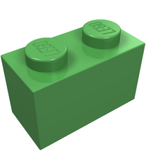 LEGO - Steen 1 x 2 - Bright Green | N - Thumbnail
