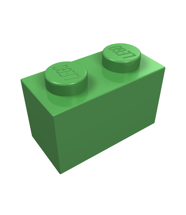 LEGO - Steen 1 x 2 - Bright Green | N