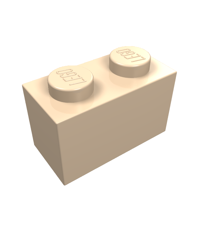 LEGO - Steen 1 x 2 - Light Nougat | N