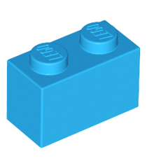 LEGO - Steen 1 x 2 - Dark Azure | N - Thumbnail