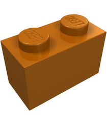 LEGO - Steen 1 x 2 - Dark Orange | N - Thumbnail