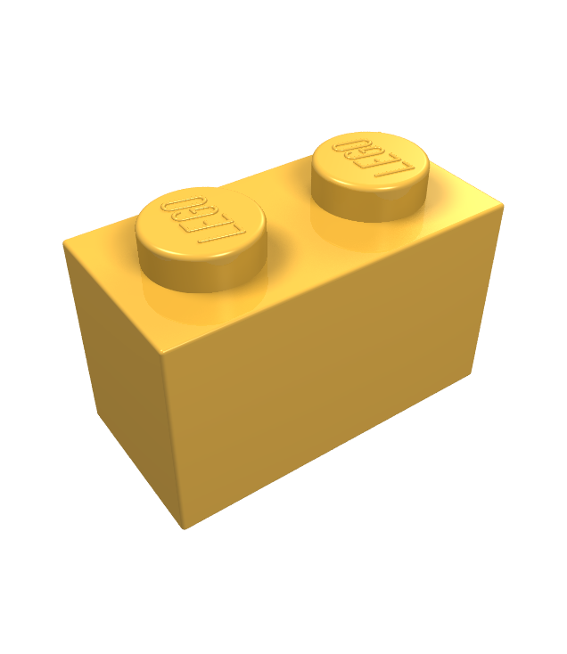 LEGO - Steen 1 x 2 - Bright Light Orange | N