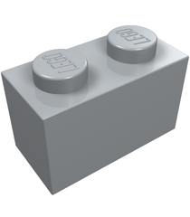 LEGO - Steen 1 x 2 - Light Bluish Gray | N - Thumbnail