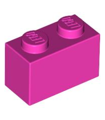 LEGO - Steen 1 x 2 - Dark Pink | N - Thumbnail