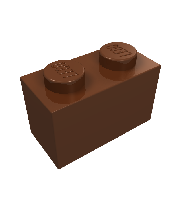 LEGO - Steen 1 x 2 - Reddish Brown | N