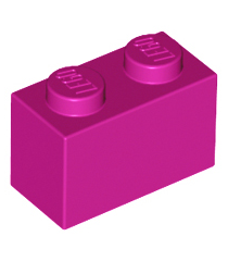 LEGO - Steen 1 x 2 - Magenta | N - Thumbnail
