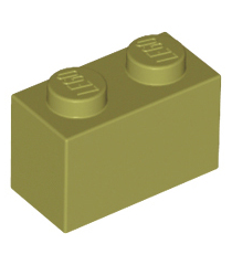 LEGO - Steen 1 x 2 - Olive Green | N - Thumbnail