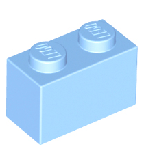 LEGO - Steen 1 x 2 - Bright Light Blue | N - Thumbnail