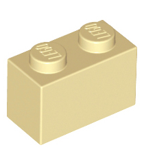 LEGO - Steen 1 x 2 - Tan | N - Thumbnail