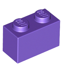LEGO - Steen 1 x 2 - Dark Purple | N - Thumbnail