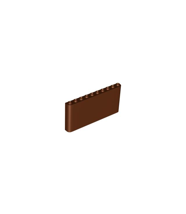 LEGO - Voorruit 1 x 10 x 4 - Reddish Brown | N