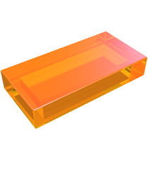 LEGO - Tegel 1 x 2 - Trans-Orange | N - Thumbnail