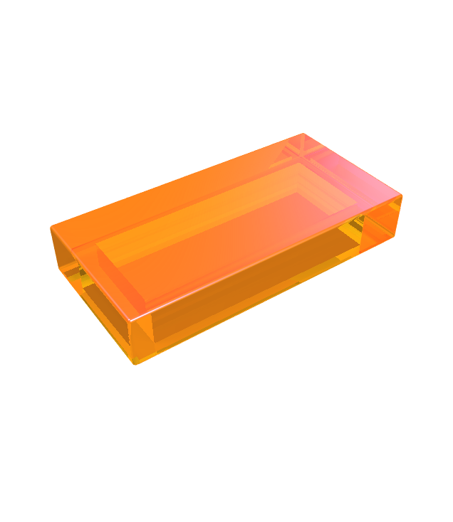 LEGO - Tegel 1 x 2 - Trans-Orange | N