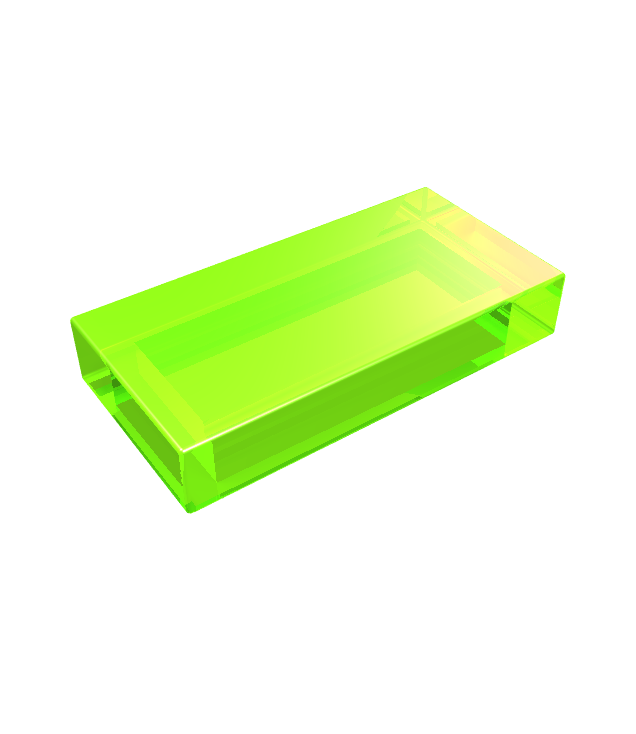 LEGO - Tegel 1 x 2 - Trans-Bright Green | N