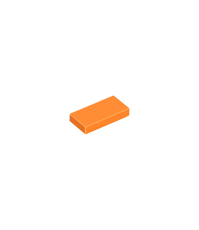 LEGO - Tegel 1 x 2 - Orange | N