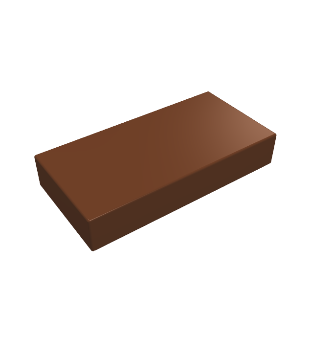 LEGO - Tegel 1 x 2 - Reddish Brown | N