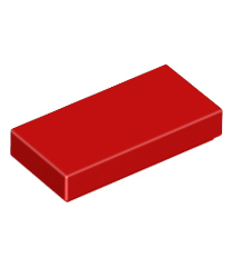 LEGO - Tegel 1 x 2 - Red | N - Thumbnail