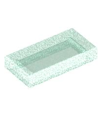 LEGO - Tegel 1 x 2 - Satin Trans-Light Blue | N - Thumbnail