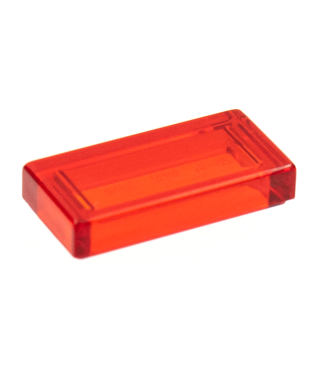 LEGO - Tegel 1 x 2 - Trans-Red | N