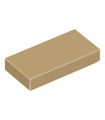 LEGO - Tegel 1 x 2 - Dark Tan | N - Thumbnail